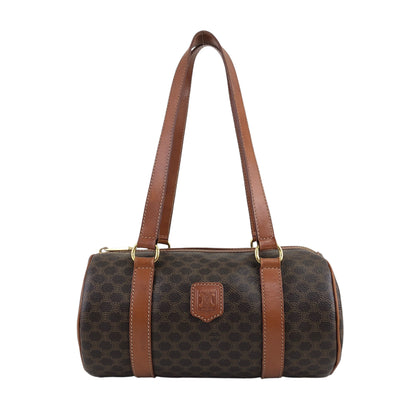 CELINE Macadam Blason Handbag Brown Vintage evdhte