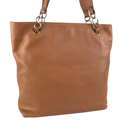 CHANEL Coco Mark Totebag Brown Vintage xu5xvk