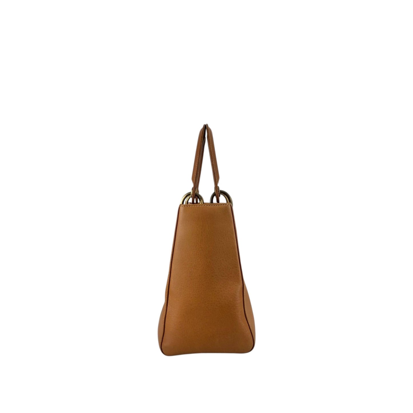 Christian Dior Lady Dior Charm Handbag Brown Vintage 5f6z3d