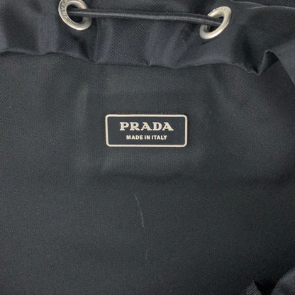 PRADA Tessuto Triangle Logo Backpack Black Vintage wji8cz
