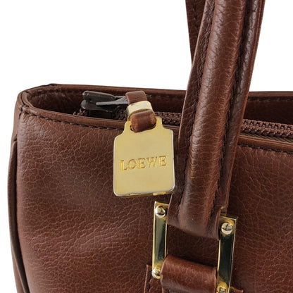 LOEWE Anagram Handbag Brown Vintage tewjne