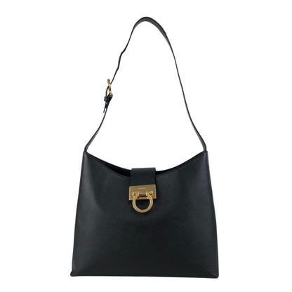 Salvatore Ferragamo Gancini Shoulder bag Black Vintage 3v3rtg