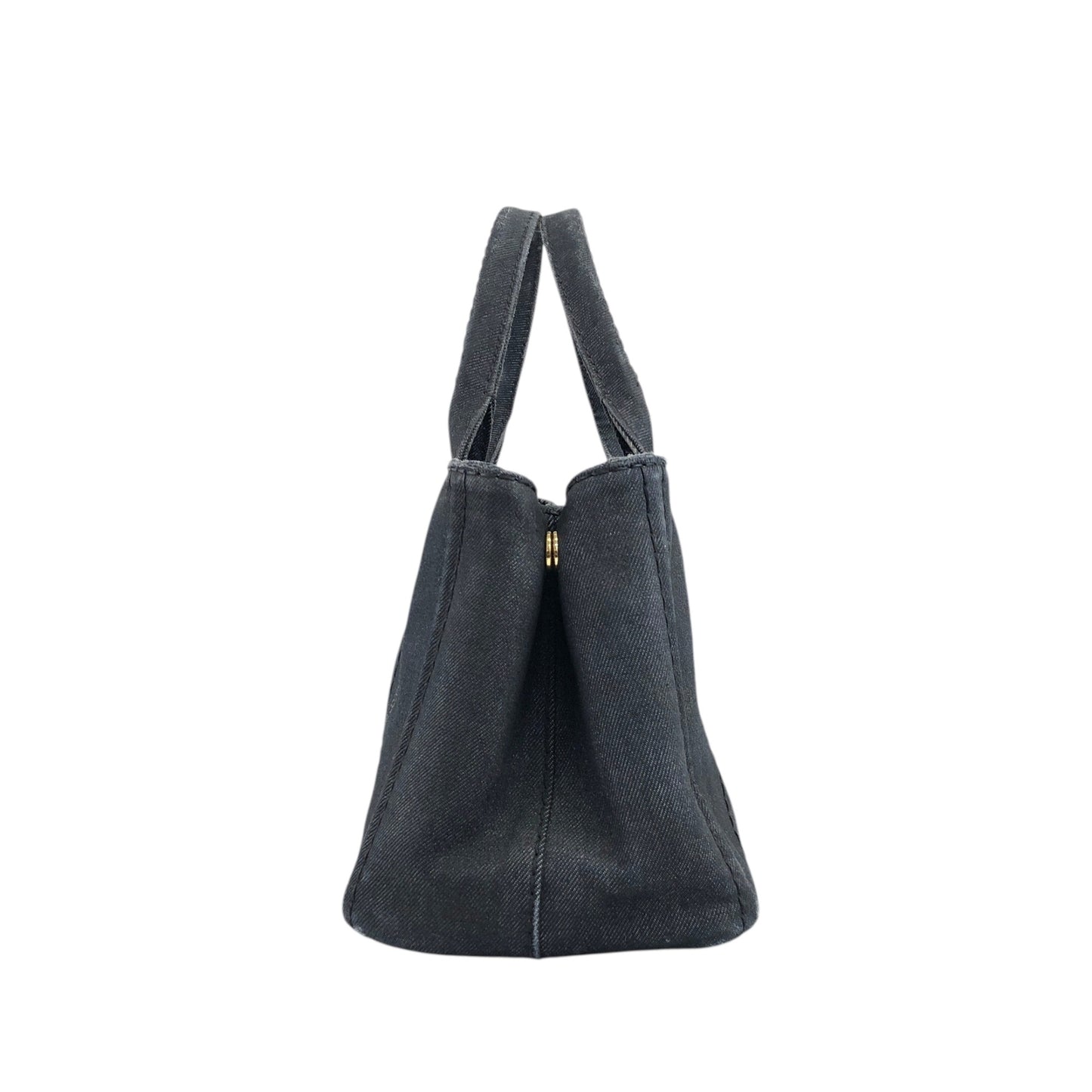 PRADA Canapa Two-way Handbag Shoulder bag Black Vintage ngejs5