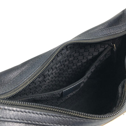 GUCCI Logo Shoulder bag Black Vintage mahiw3