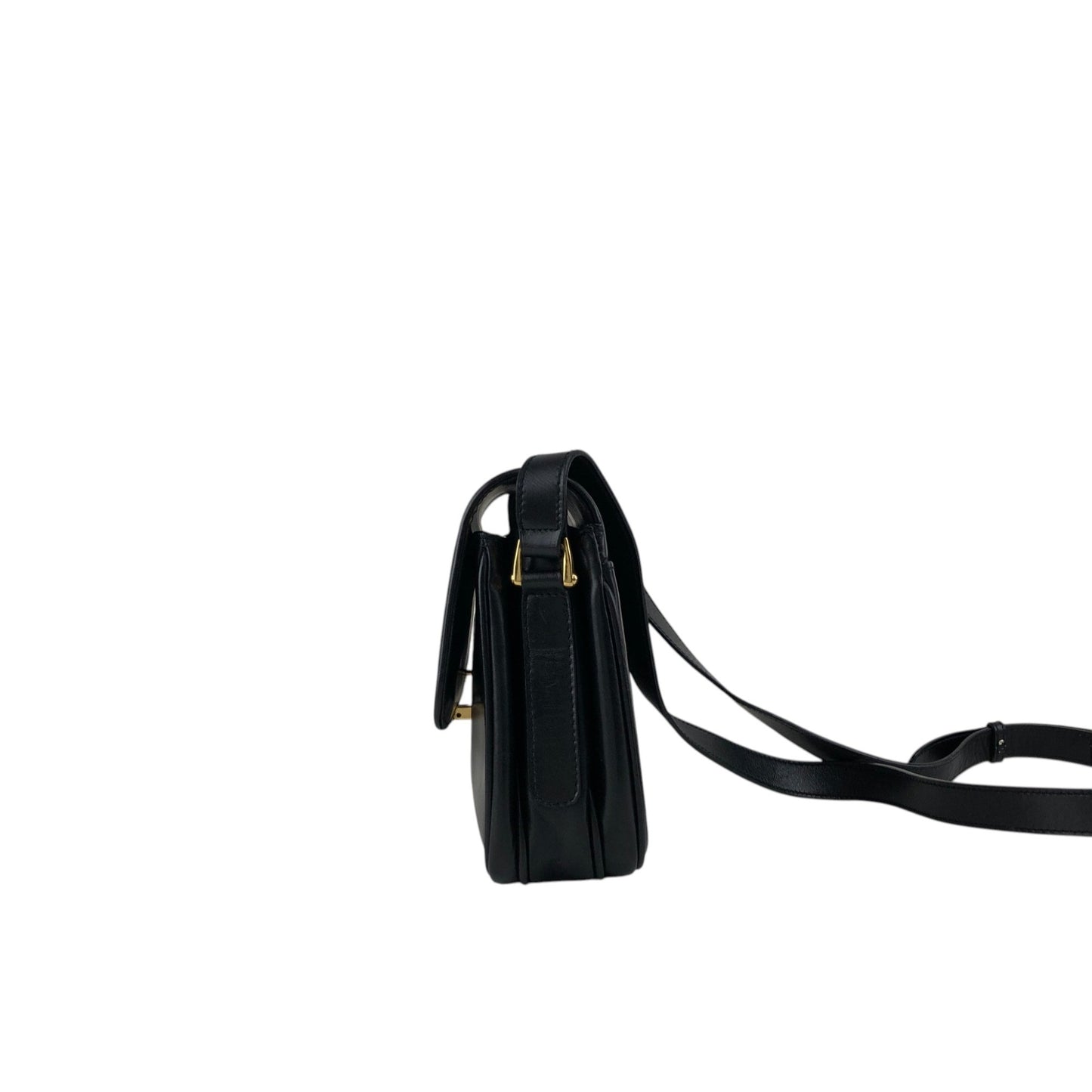 CELINE Triomphe Shoulder bag Black Vintage igefky