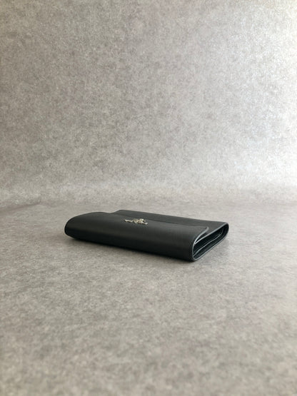 PRADA Logo  Folded Wallet Black Vintage gfnuwt