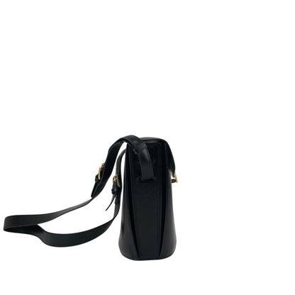CELINE Circle Logo Shoulder bag Black Vintage kfiinf