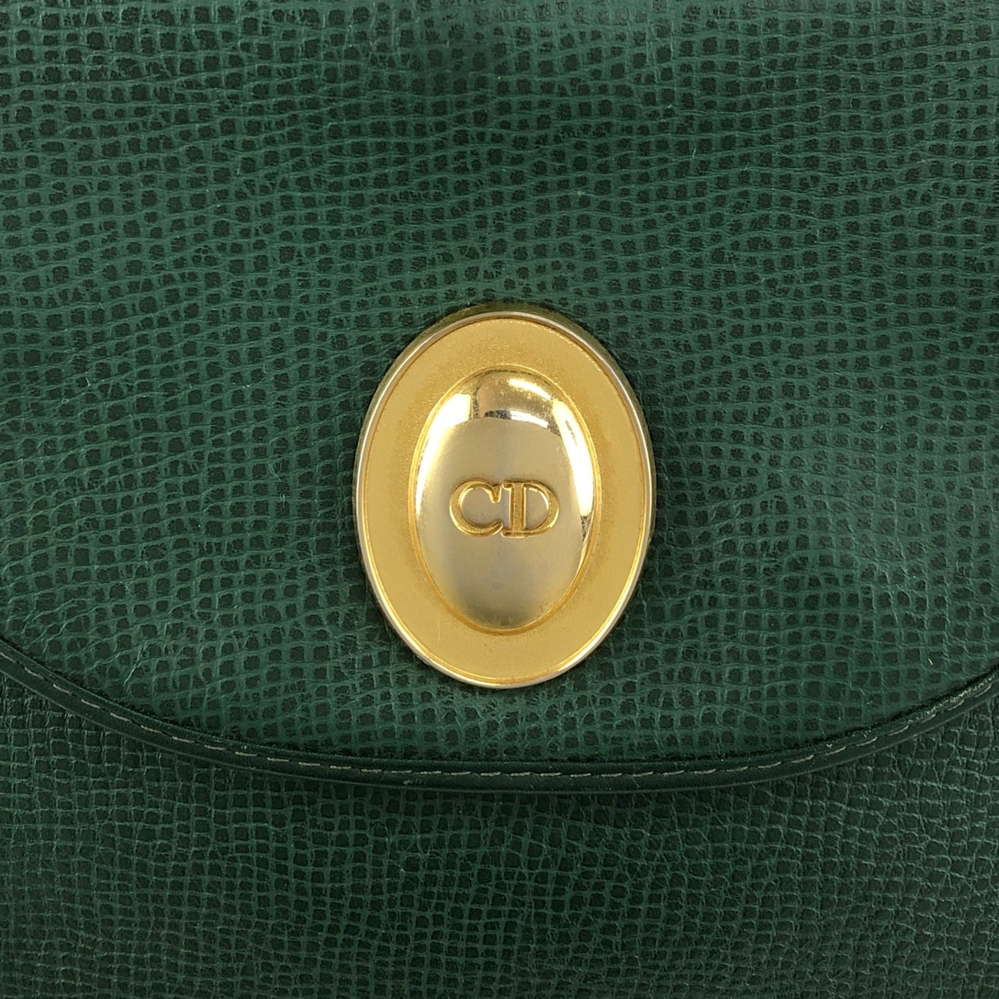 Christian Dior CD Logo Shoulder bag Green Vintage gi6xyr
