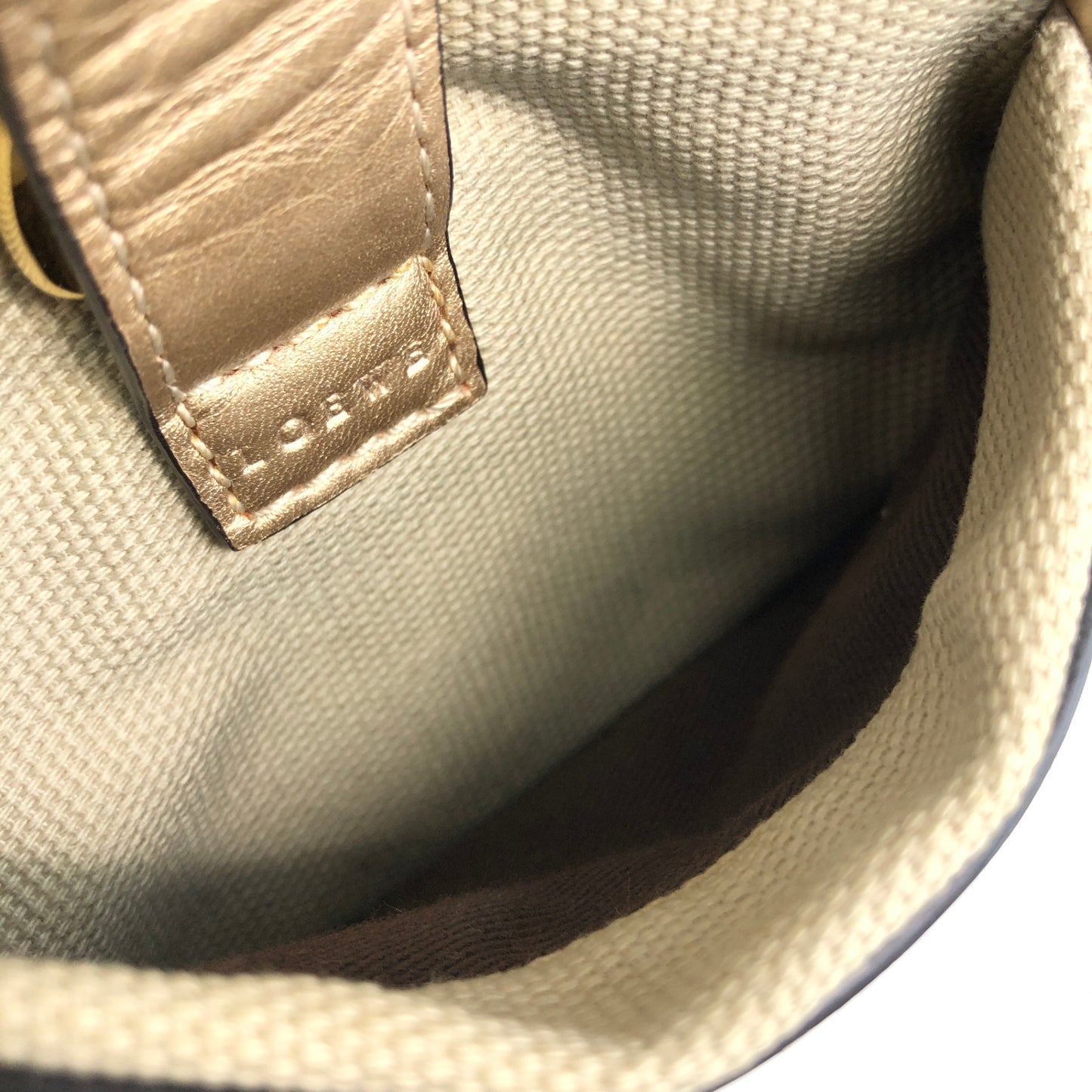 LOEWE Anagram Small Boston bag Handbag Beige Vintage mym6vr