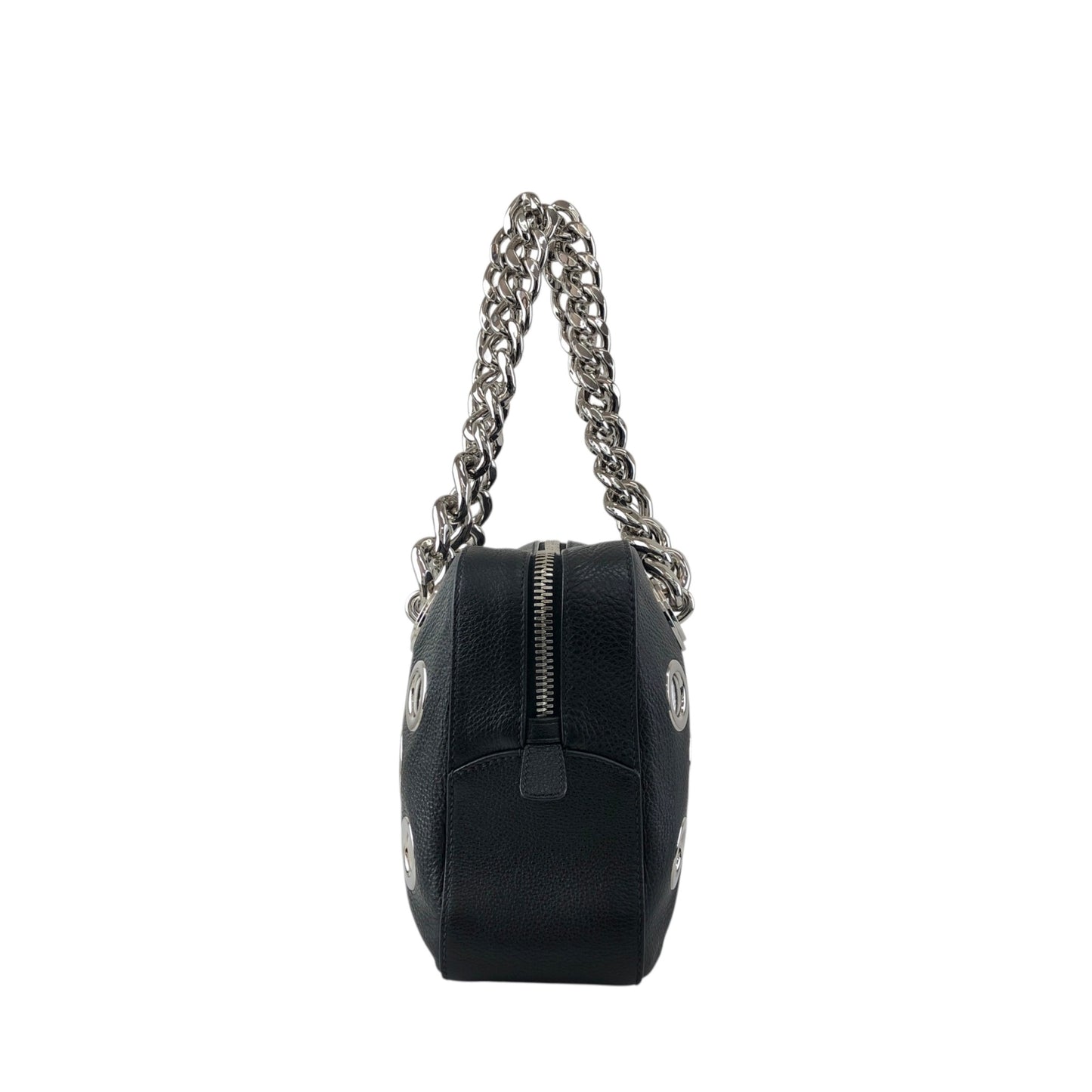 PRADA Logo Chain Handbag Black Vintage iubjy2