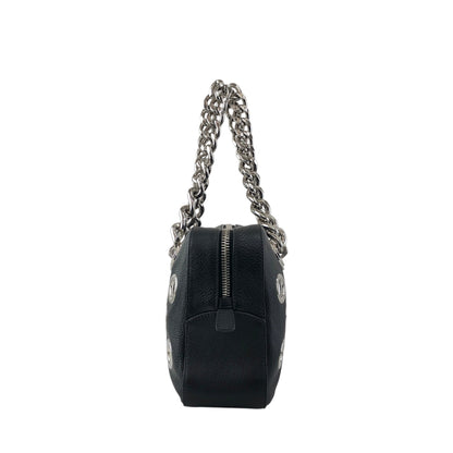 PRADA Logo Chain Handbag Black Vintage iubjy2