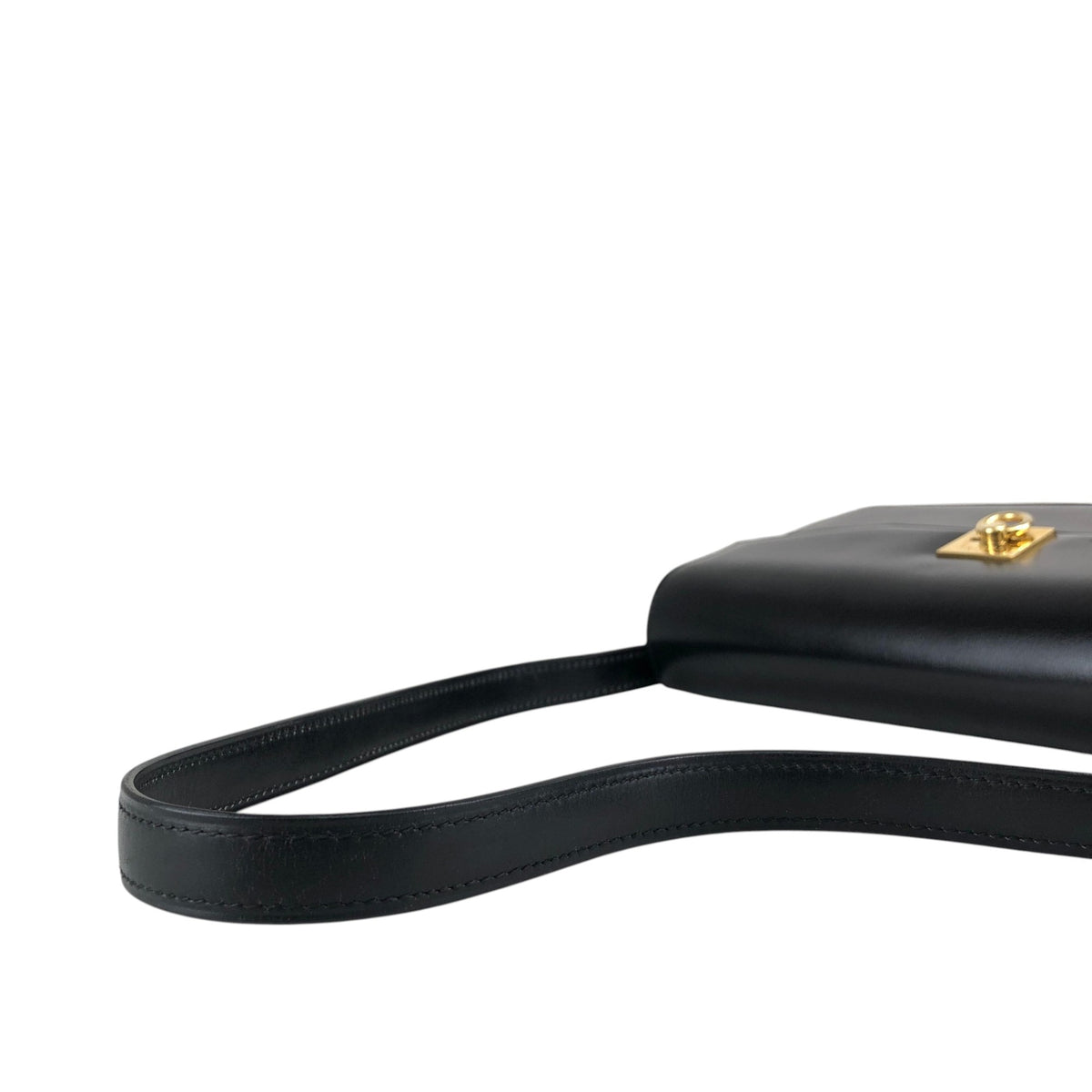 CELINE Gancini Shoulder bag Black Vintage gssz7x