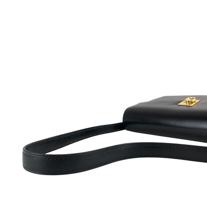 CELINE Gancini Shoulder bag Black Vintage gssz7x