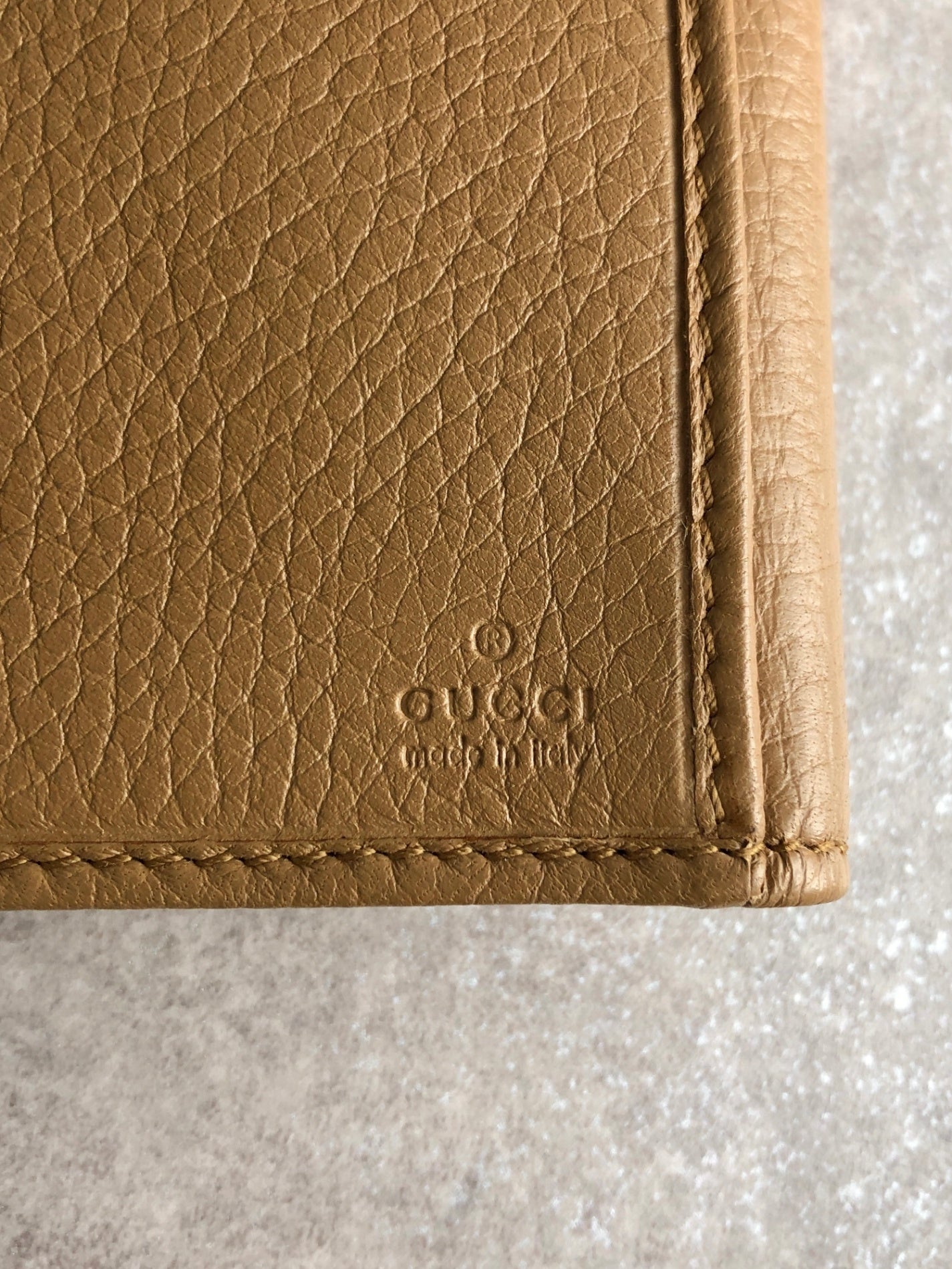 GUCCI Bamboo Long Wallet Beige Vintage kj6mc3