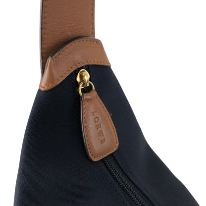 LOEWE Anagram Shoulder bag Navy×Brown Vintage 2ru4te