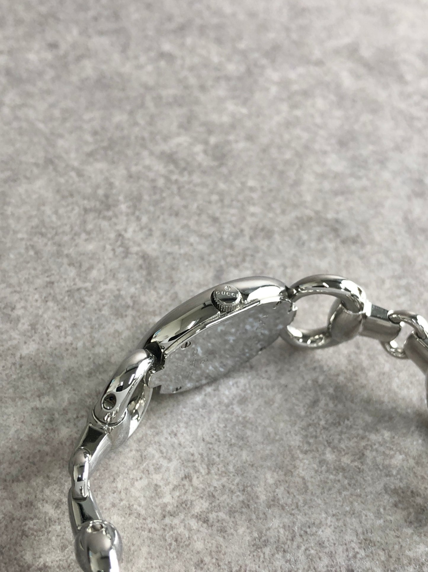 GUCCI Logo Quartz Watch Silver118  Vintage srw7hm
