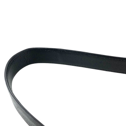 GUCCI Logo Embossed Shoulder bag Black Vintage aga2sh