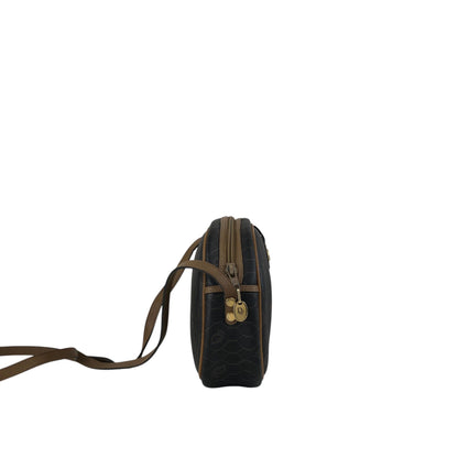 Christian Dior Honeycomb Pattern Shoulder bag Black Vintage nz4vwk
