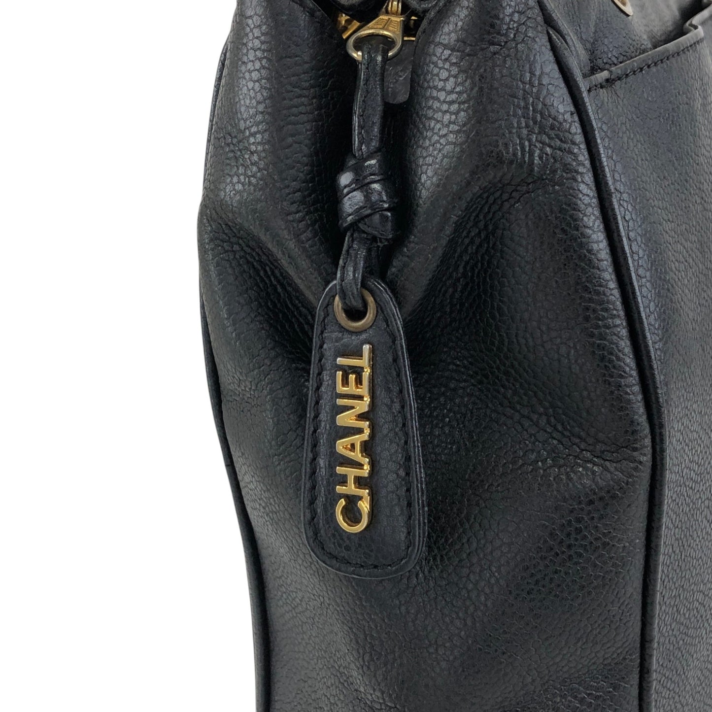 CHANEL Coco Mark Chain Shoulder bag Black Vintage gph8sd