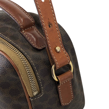CELINE Macadam Blason Two-way Handbag Shoulder bag Brown Vintage 8rtyi2
