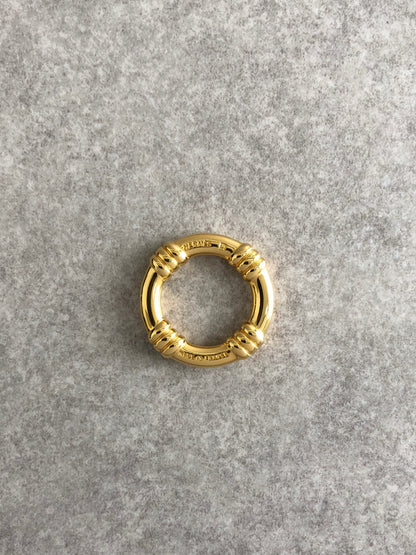 HERMES Scarf Ring Gold Vintage 8z4dfe