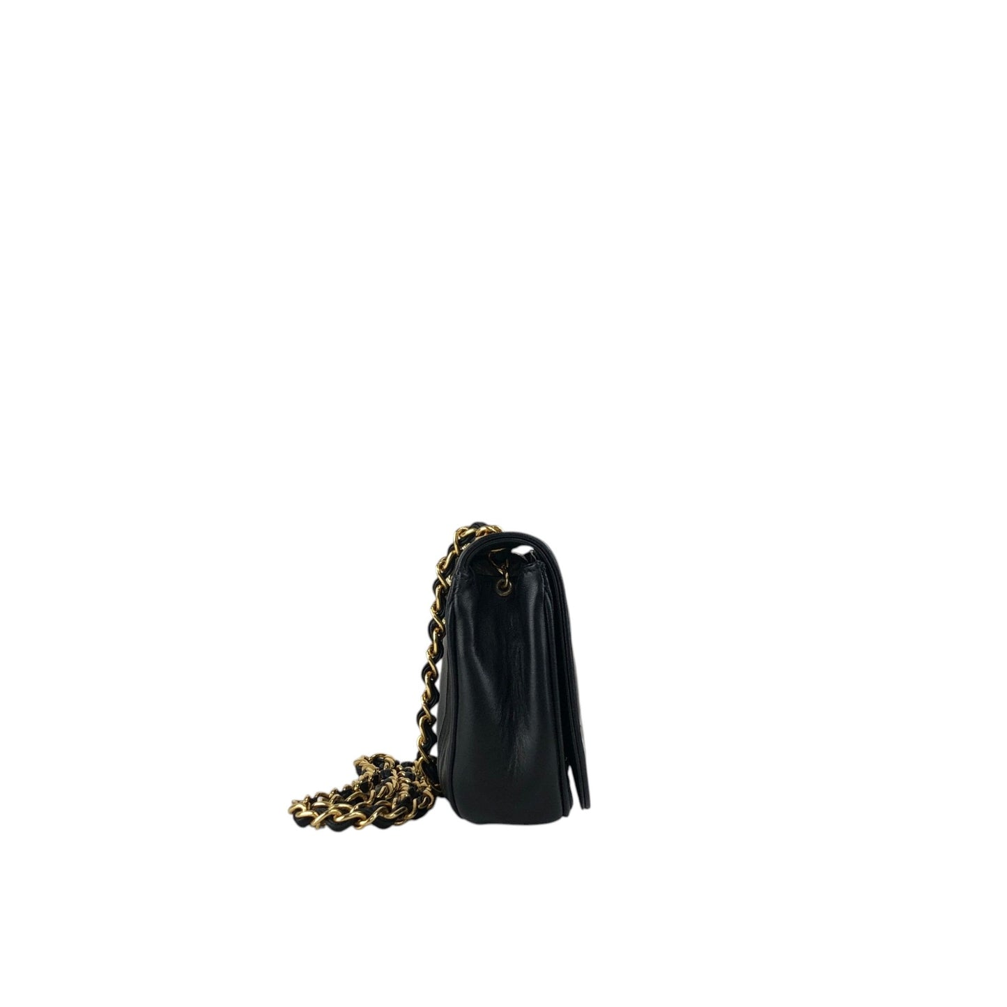 CHANEL Coco Mark Chain Shoulder bag Black Vintage p4crvh