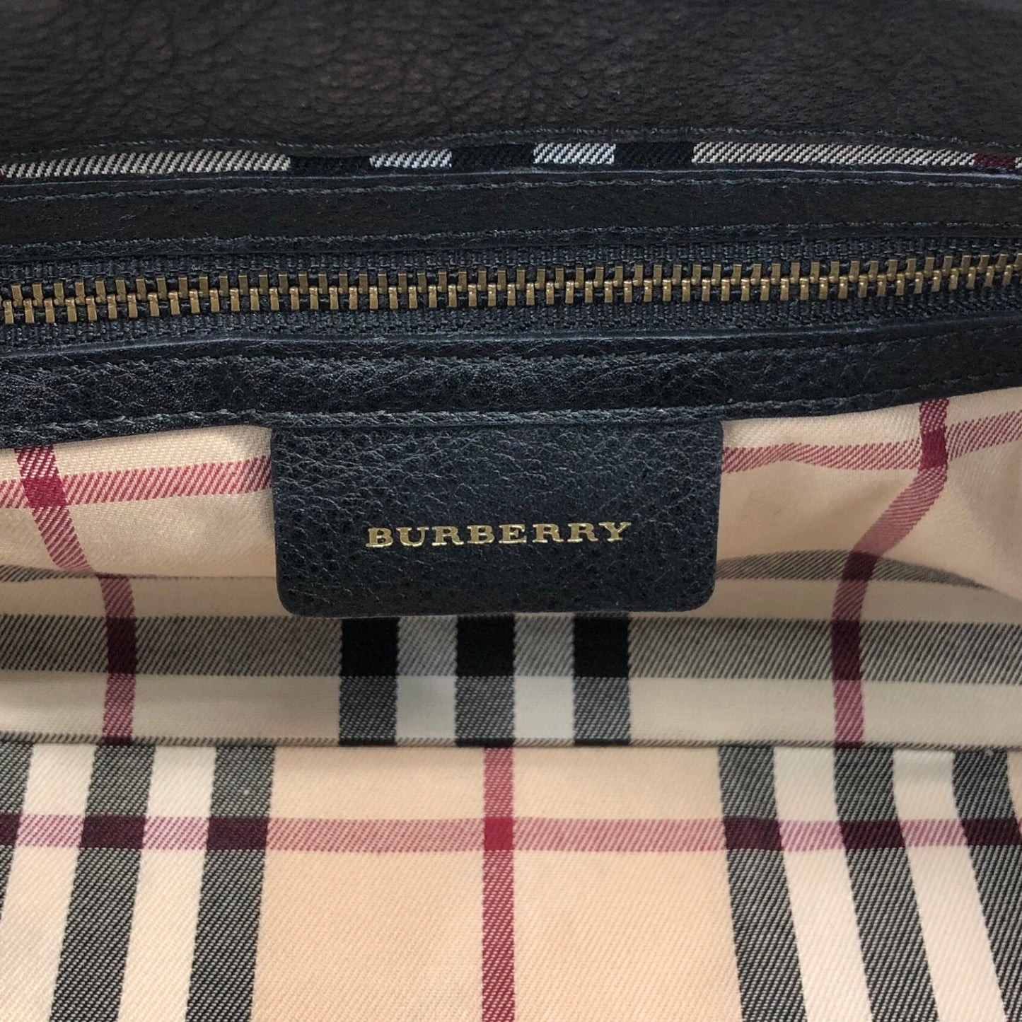 BURBERRY Logo Shoulder bag Black Vintage 7rnpei