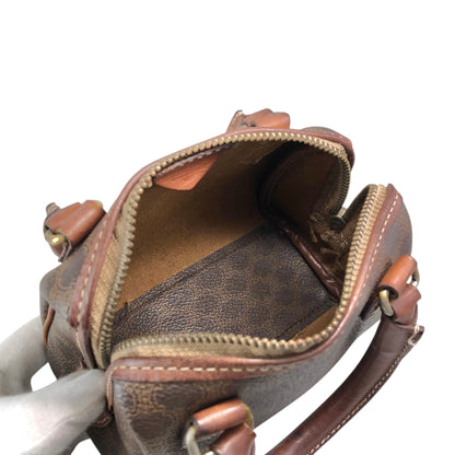 CELINE Macadam Two-way Small Boston bag Shoulder bag Brown Vintage bnscrs