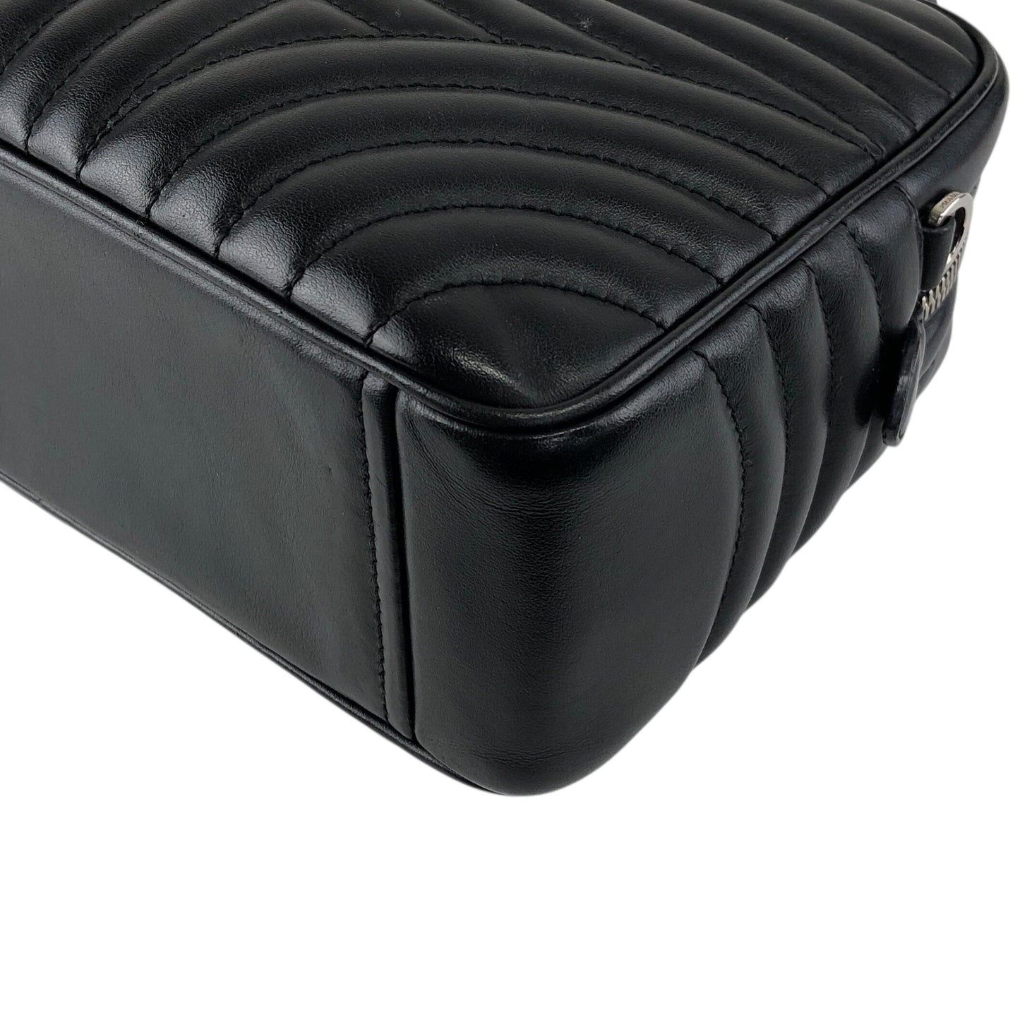 PRADA Logo Small Boston bag Handbag Black Vintage v7w6vi