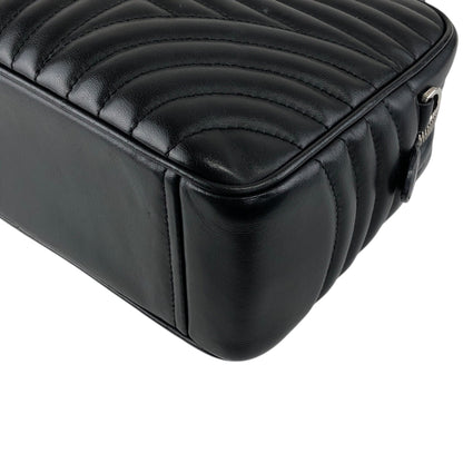 PRADA Logo Small Boston bag Handbag Black Vintage v7w6vi