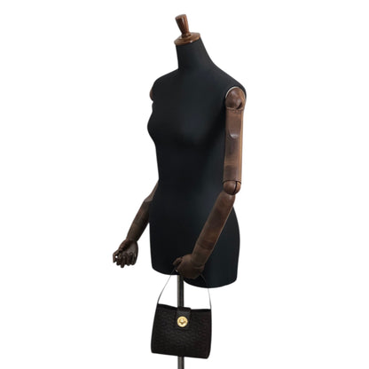 CELINE Turn Lock Small Handbag Brown Vintage 2h8bw4