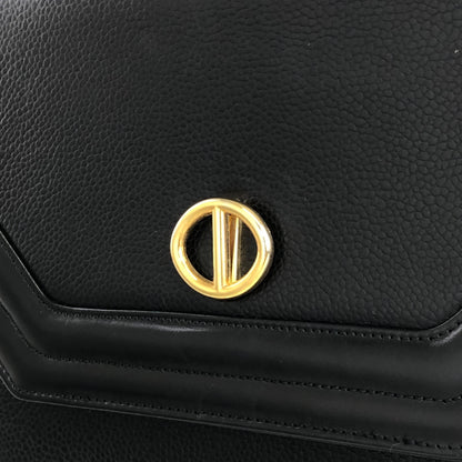 Christian Dior CD Logo Chain Shoulder bag Black Vintage m5evcd
