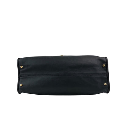 LOEWE Anagram Padlock Small Boston bag Handbag Black Vintage xazh3e