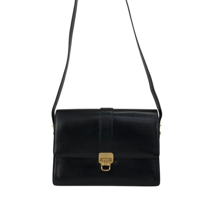 CELINE Horse Bit Shoulder bag Black Vintage 3kmi4e