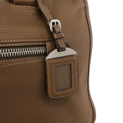 PRADA VITELLO PHENIX Two-way Handbag Shoulder bag Brown BL0805 Vintage 2rpjby