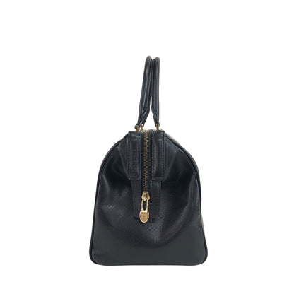 CELINE Logo Two-way Boston bag Shoulder bag Black Vintage 5423tg