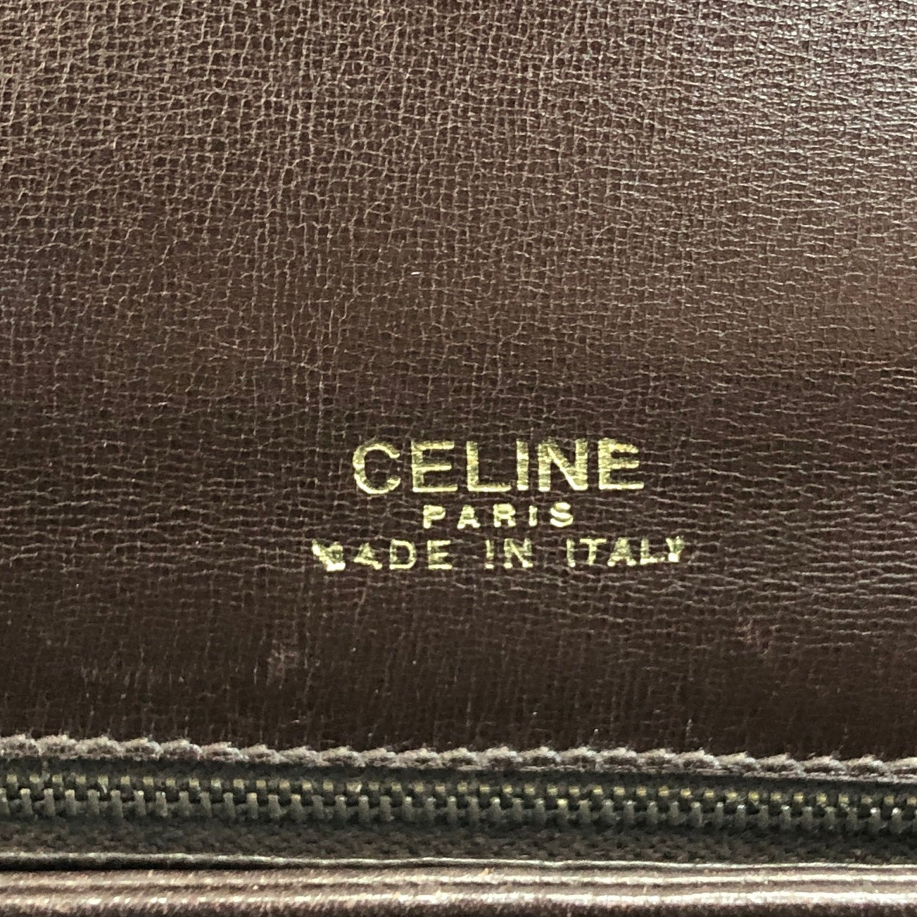 CELINE 馬車圖案肩背包 棕色 復古 azazw3