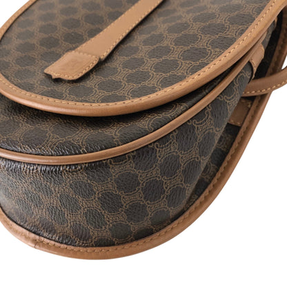 CELINE Macadam Blason Shoulder bag Brown Vintage ixr8dt