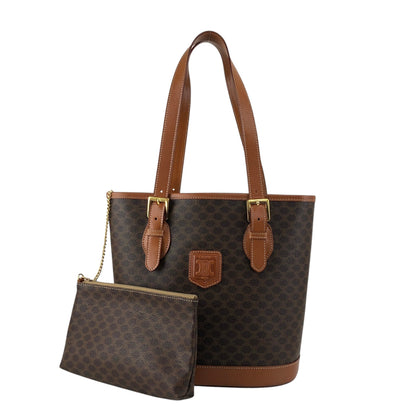 CELINE Macadam Blason Totebag Brown Vintage 4gjmmr