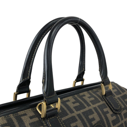 FENDI Zucca Logo Two-way Handbag Shoulder bag Boston bag Black Vintage yh8esb