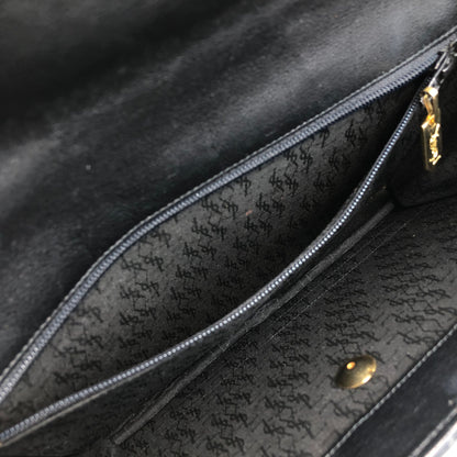 Yves Saint Laurent Medal Chain Shoulder bag Black Vintage 7mstfw