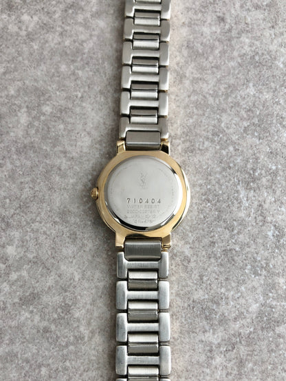 Yves Saint Laurent YSL Logo Watch Gold 2200-229789Y Vintage xyyehf