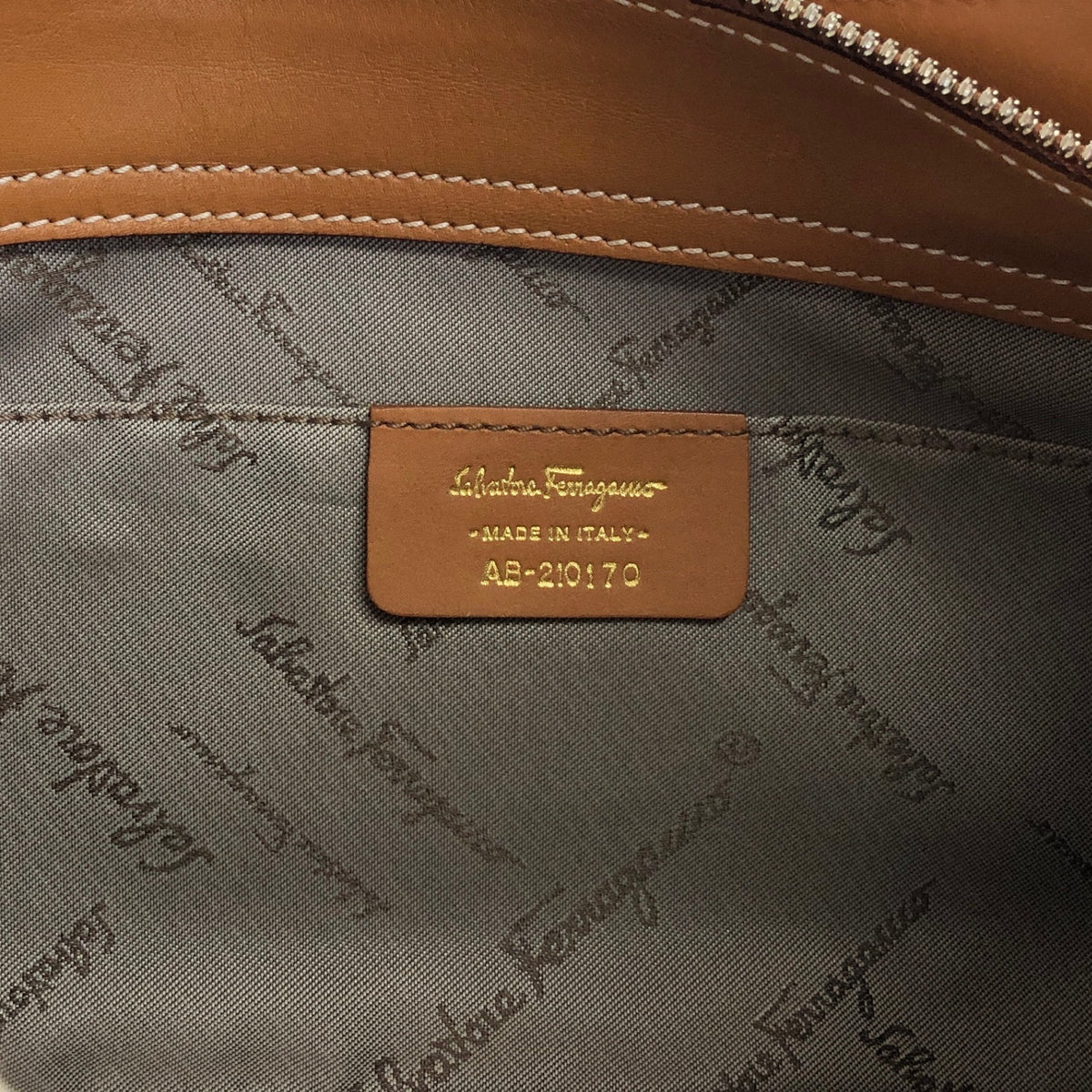 Salvatore Ferragamo Gancini Shoulder bag Brown Vintage 6kjzn6