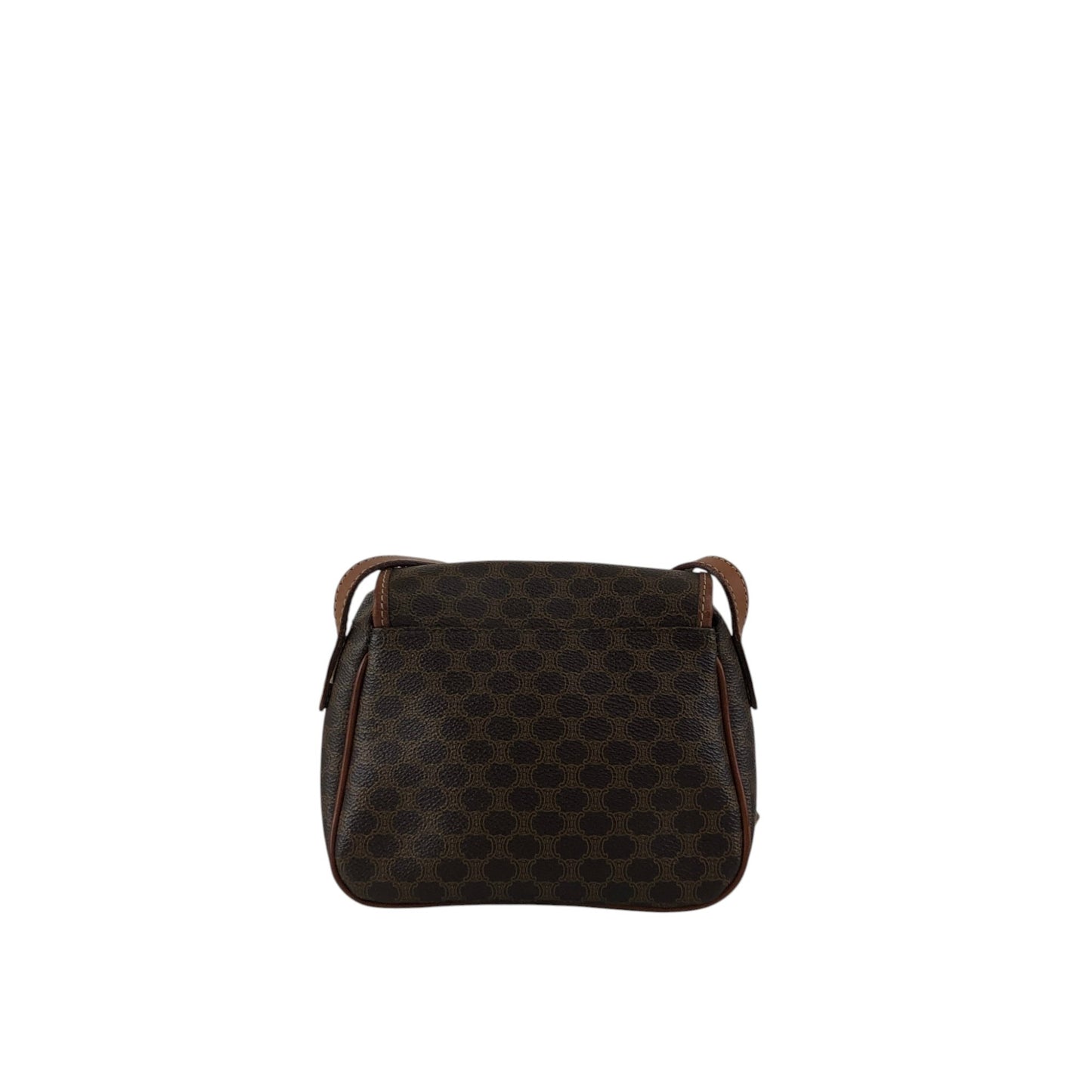 CELINE Macadam Front Buckle Shoulder bag Brown Vintage hkdpre