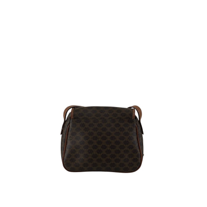 CELINE Macadam Front Buckle Shoulder bag Brown Vintage hkdpre