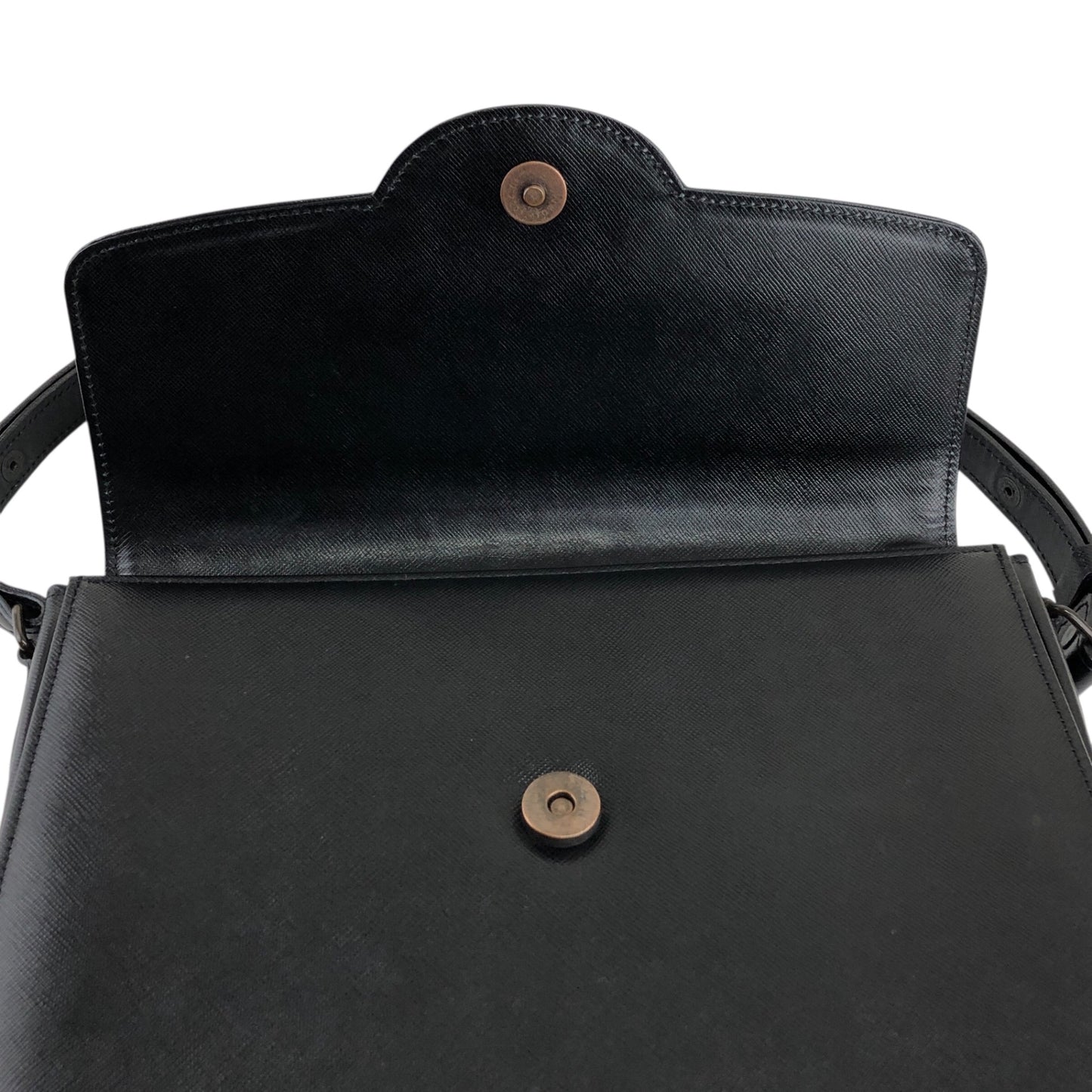 Yves Saint Laurent YSL Logo Shoulder bag Black Vintage bscs8w