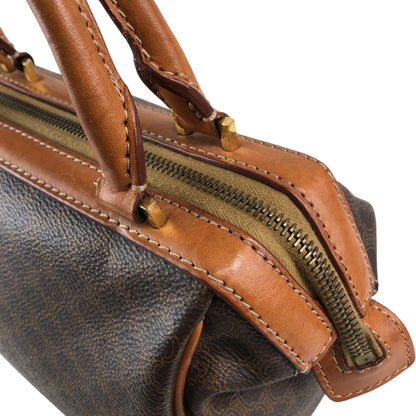 CELINE Macadam Two-way Small Boston bag Shoulder bag Brown Vintage 2dn4ih