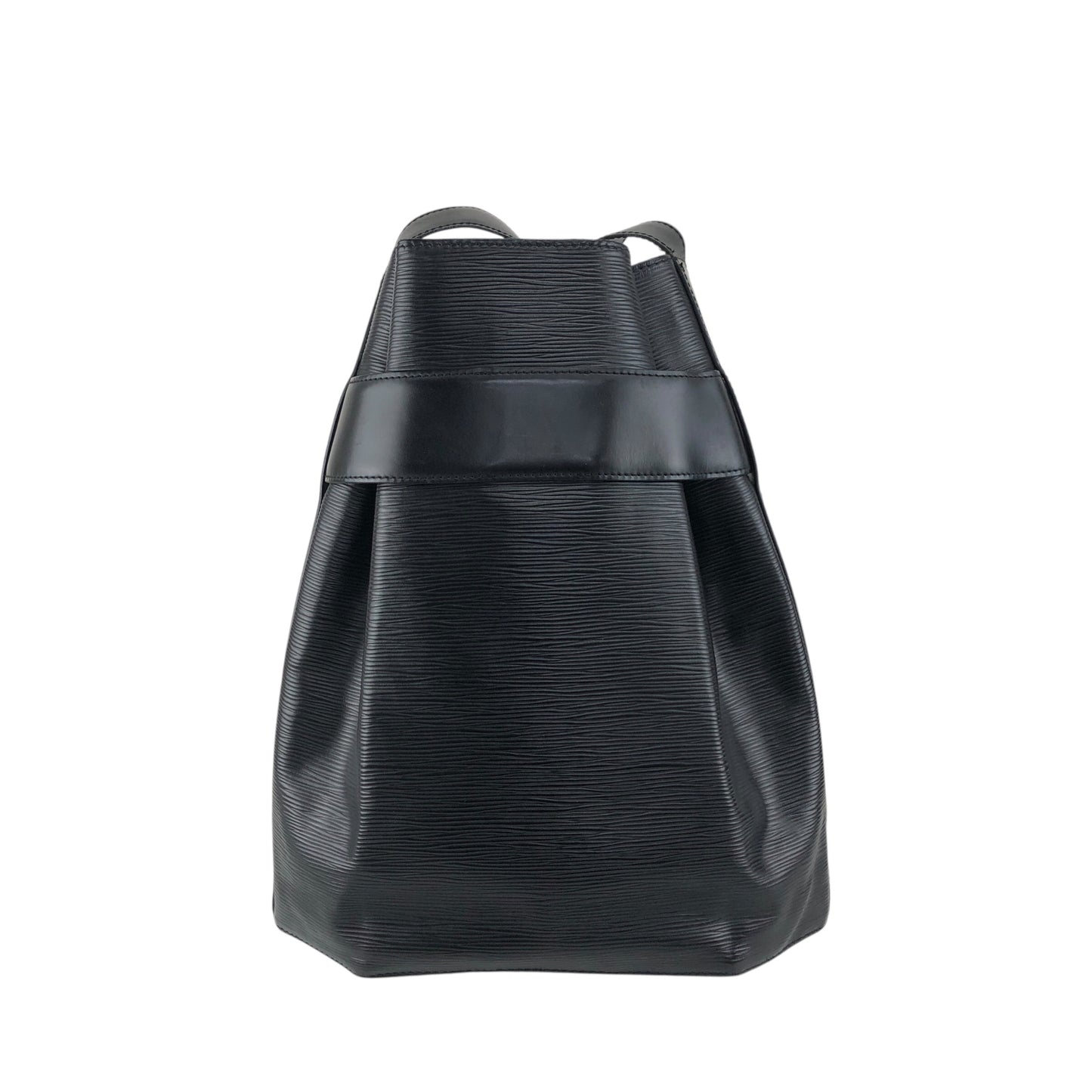 LOUIS VUITTON Epi Drawstring Shoulder bag Black Vintage v8epcv