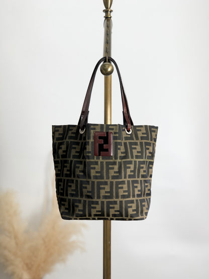 FENDI Zucca Logo Totebag Brown Vintage rb5uv5