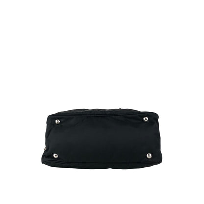 PRADA Logo Boston bag Handbag Black Vintage jipcs2